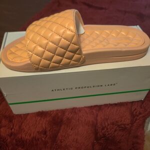 APL Blush Quilted Slippers Luxurious Slip-On Design